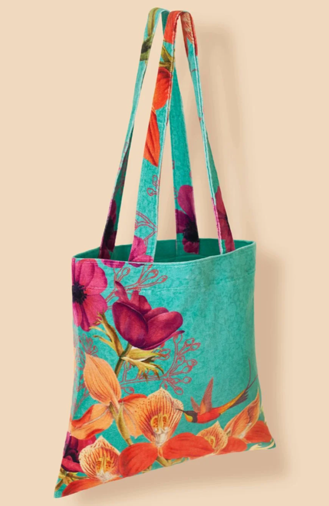 Velvet Tote Bag - Hummingbird at Dusk