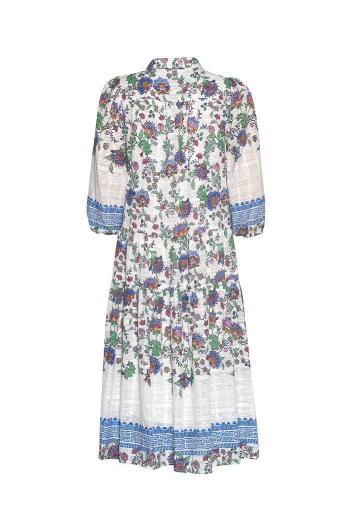 Calliope Shirt Dress - White Multi