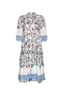 Calliope Shirt Dress - White Multi