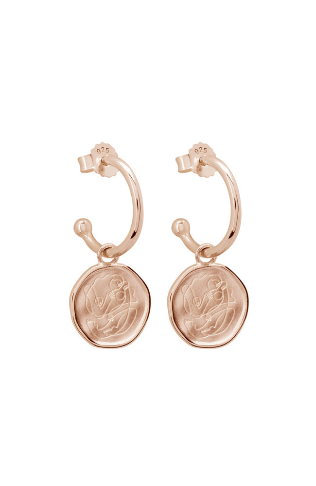 Motherhood hoop earring - Rose Gold