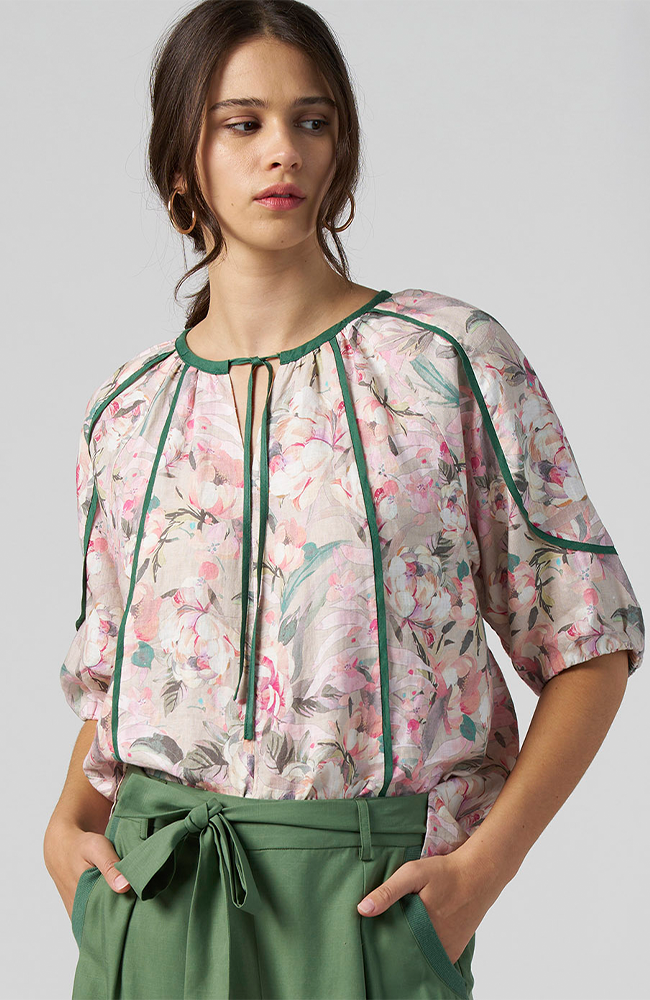 Petals Please Blouse - Sage Multi