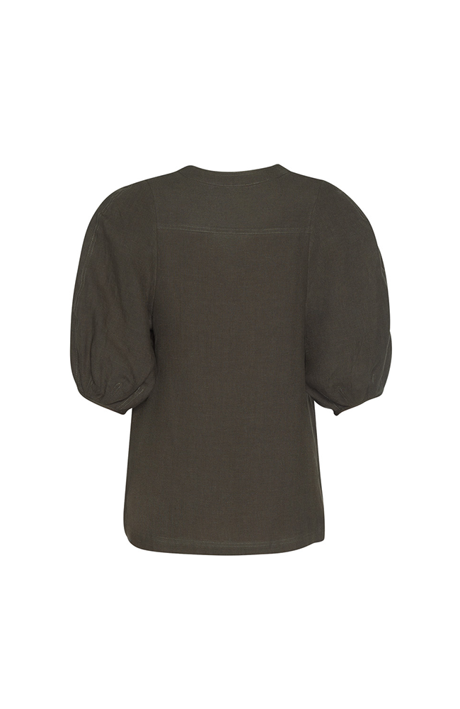 Echo Linen Top - Khaki