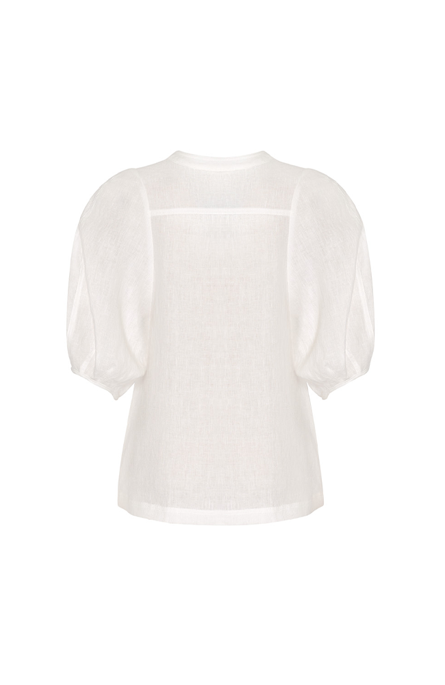 Echo Linen Top - White