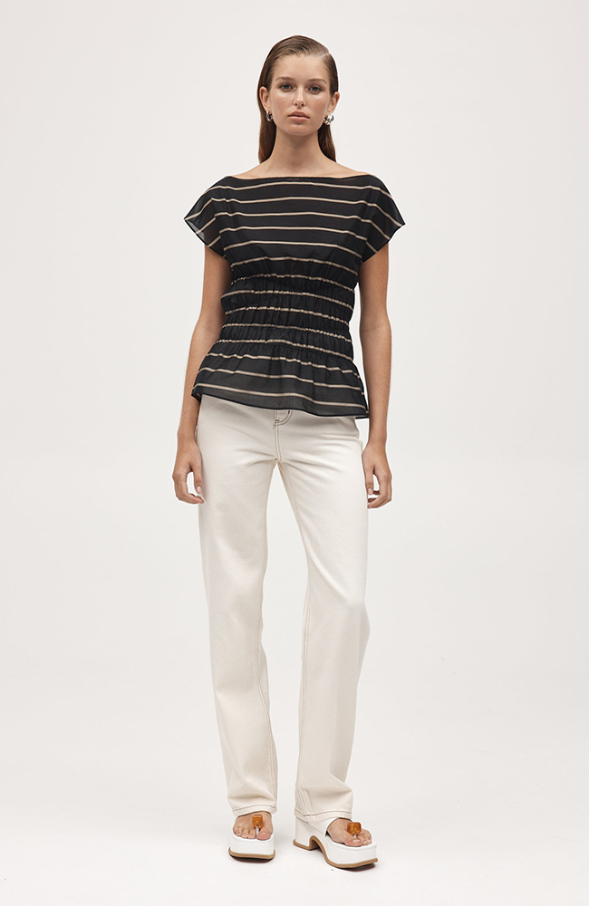 Aida Top - Black Stripe