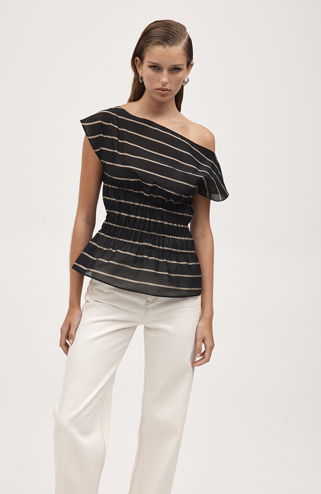 Aida Top - Black Stripe