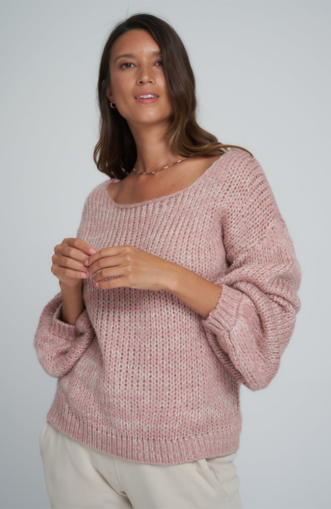 Ocean Knit Jumper - New Pink and Ivory