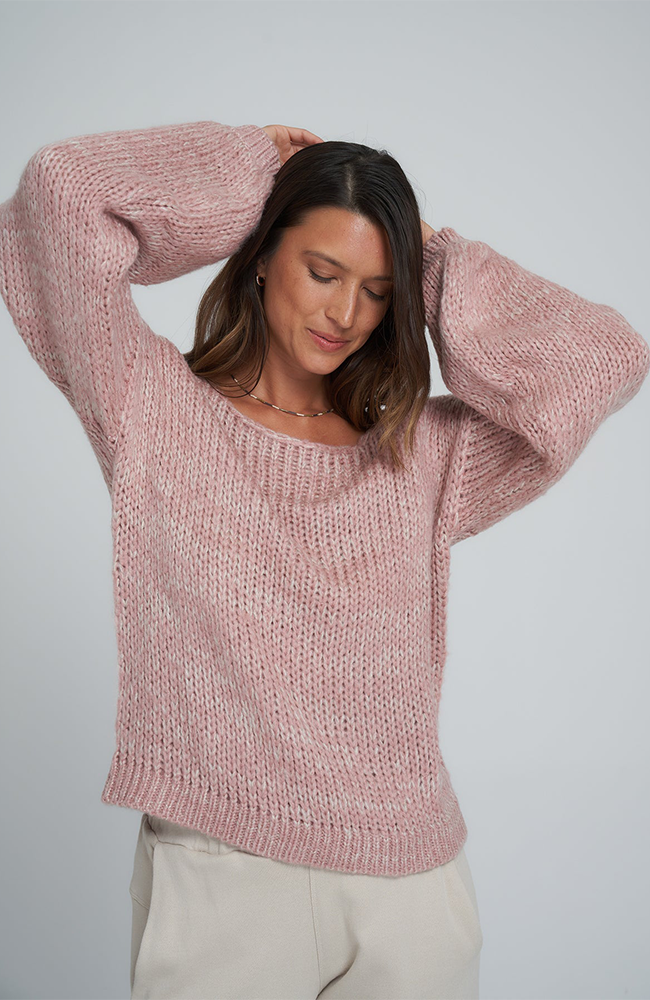 Ocean Knit Jumper - New Pink and Ivory