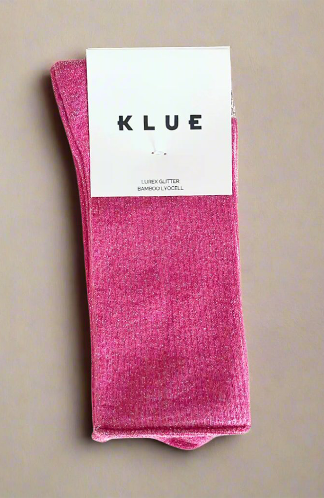 Glitter Lurex Socks - Fuchsia