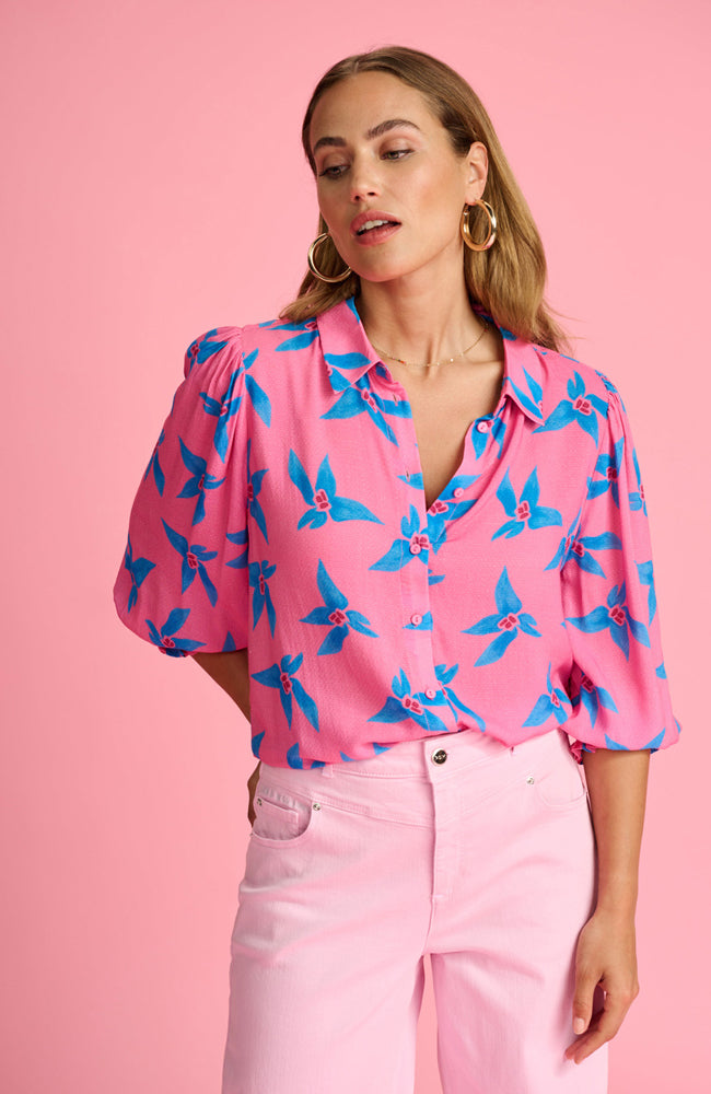 Origami Flower Blouse - Pink by POM Amsterdam – Harlow North
