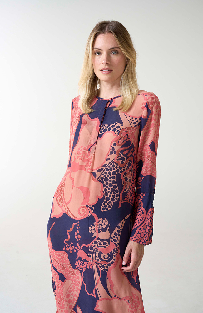 Long Genie-Portofino-Viscose-Coral