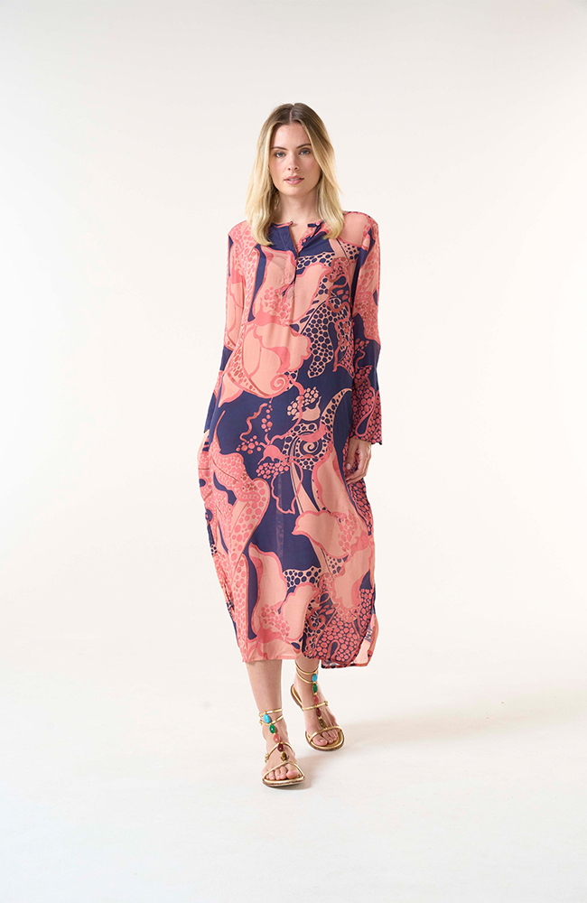 Long Genie-Portofino-Viscose-Coral