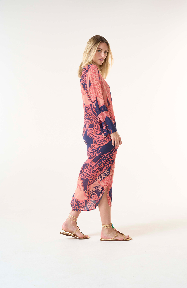 Long Genie-Portofino-Viscose-Coral