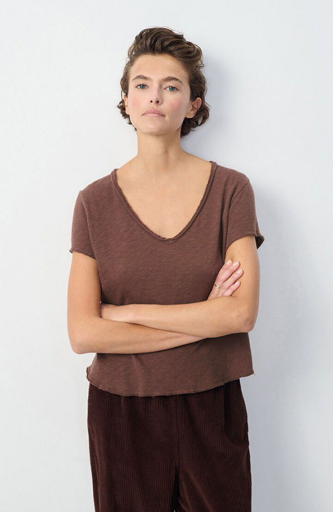 Sonoma V-Neck Tee - Vintage Chocolate