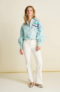 Kate Flare Bloom Jeans - Ecru