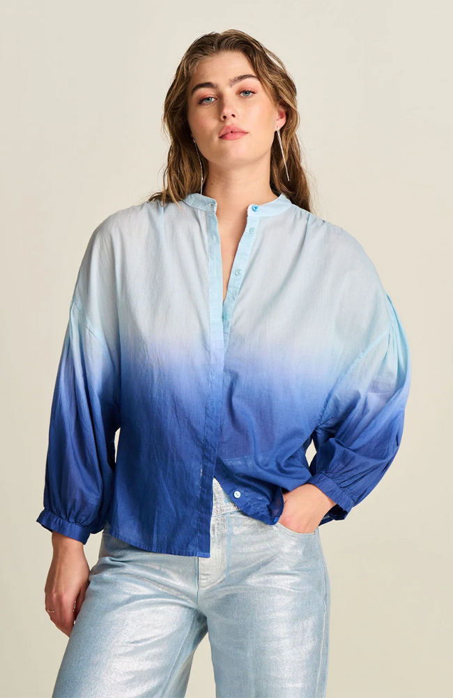 Faded Ink Blouse - Blue