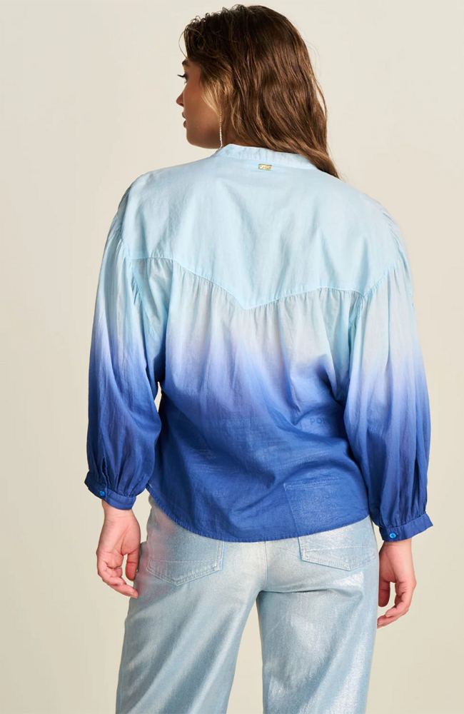 Faded Ink Blouse - Blue