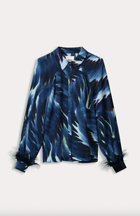 Feathers Blouse - Blue