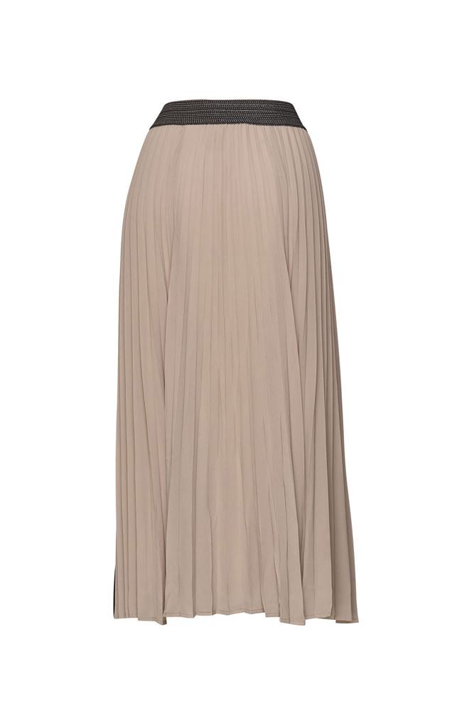 Just Pleat It Skirt - Taupe