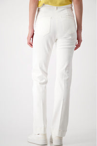 Contrast Seam Jeans - Off White