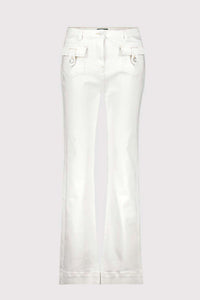 Contrast Seam Jeans - Off White