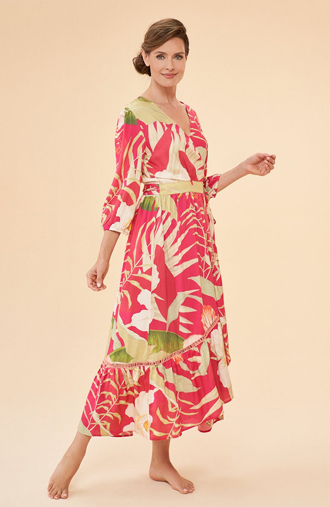 Delicate Tropical, Dark Rose Dress