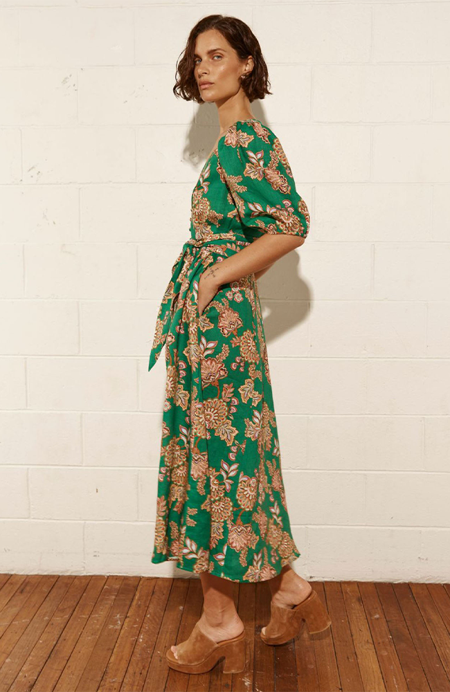 Ebb Dress - K'gari Palm Green