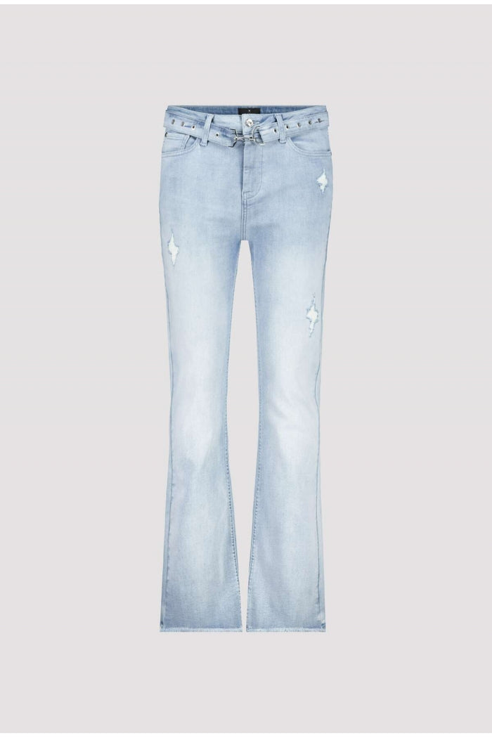 Bell Bottom Trousers - Light Denim