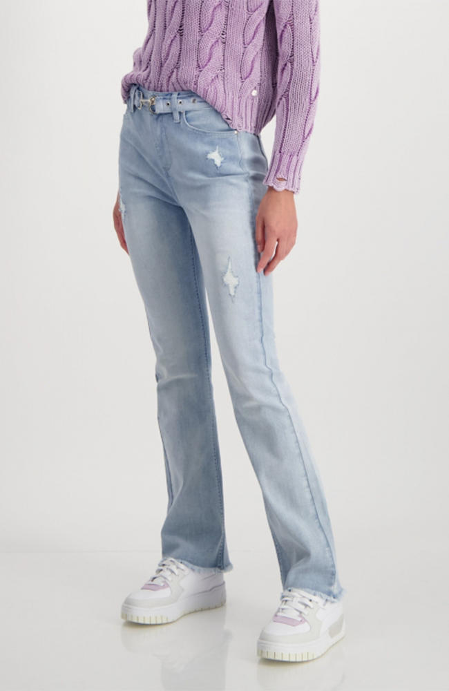 Bell Bottom Trousers - Light Denim