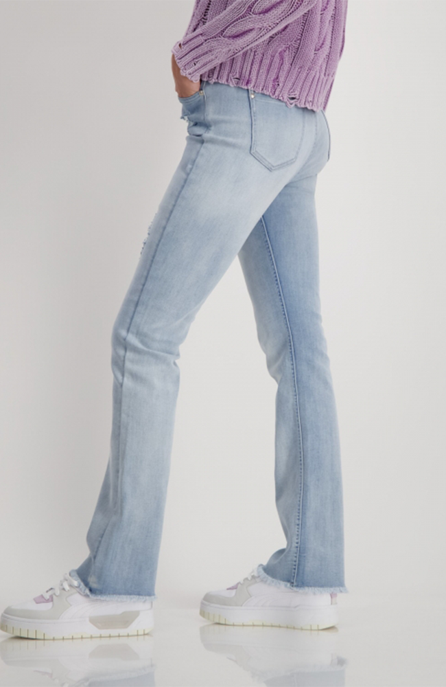 Bell Bottom Trousers - Light Denim