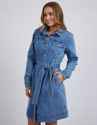 Riley Denim Dress - Blue