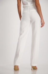 Megan Linen Mix Pant - Off White