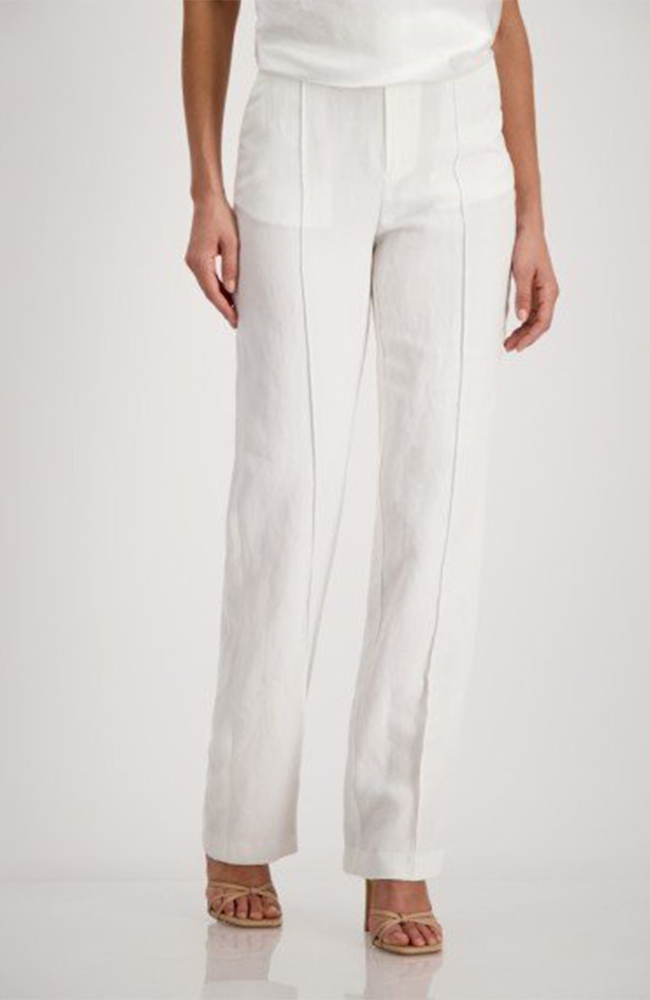 Megan Linen Mix Pant - Off White