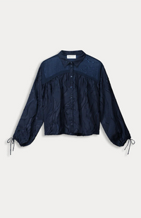 Jacquard Midnight Blue Blouse