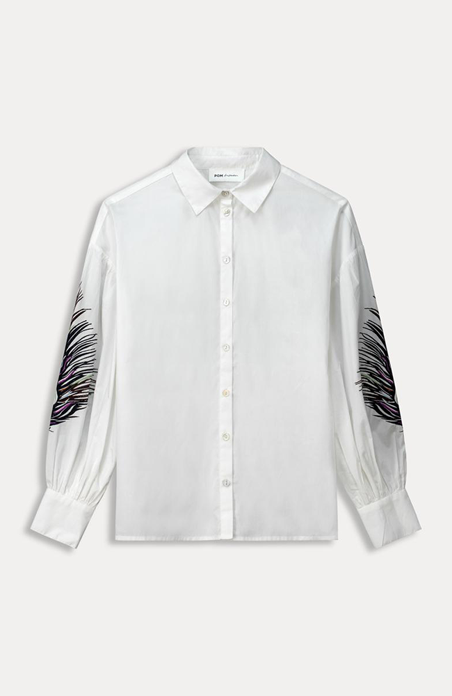 Maxine Feather Blouse - White