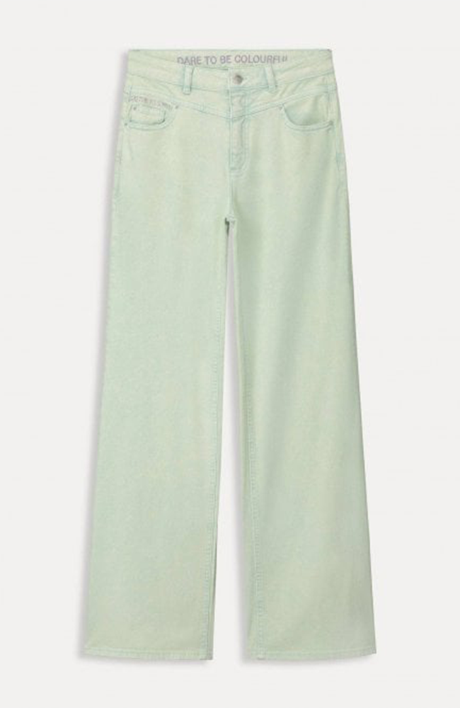 Wide Leg Jeans - Aqua Blue