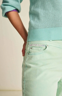 Wide Leg Jeans - Aqua Blue