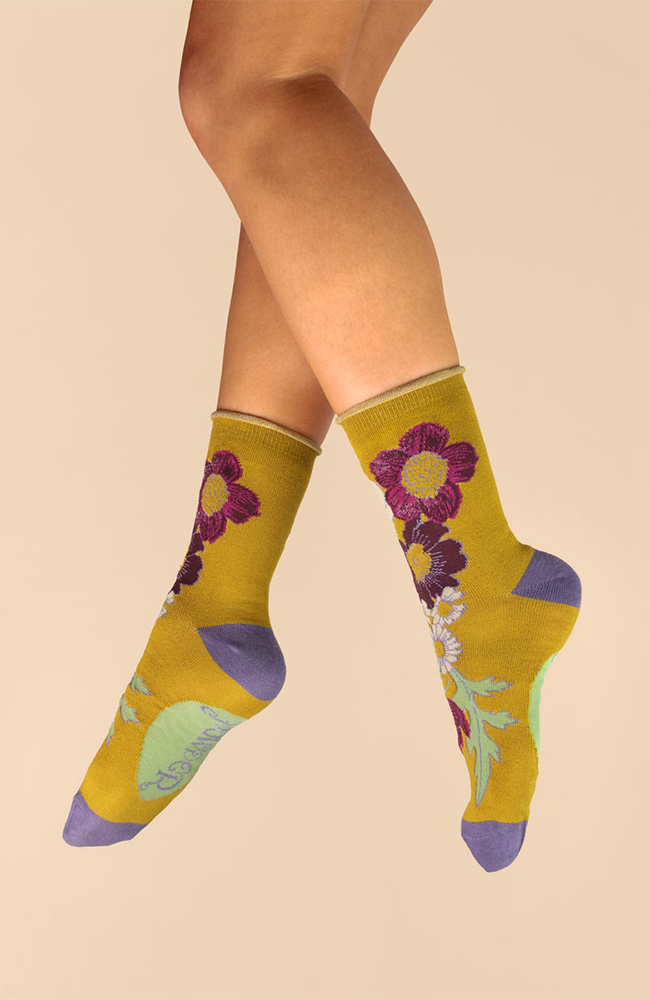 Wild Woodland Ankle Socks - Mustard