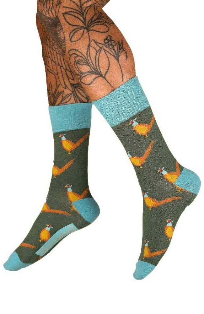 Men's Pheasant's Socks - Green