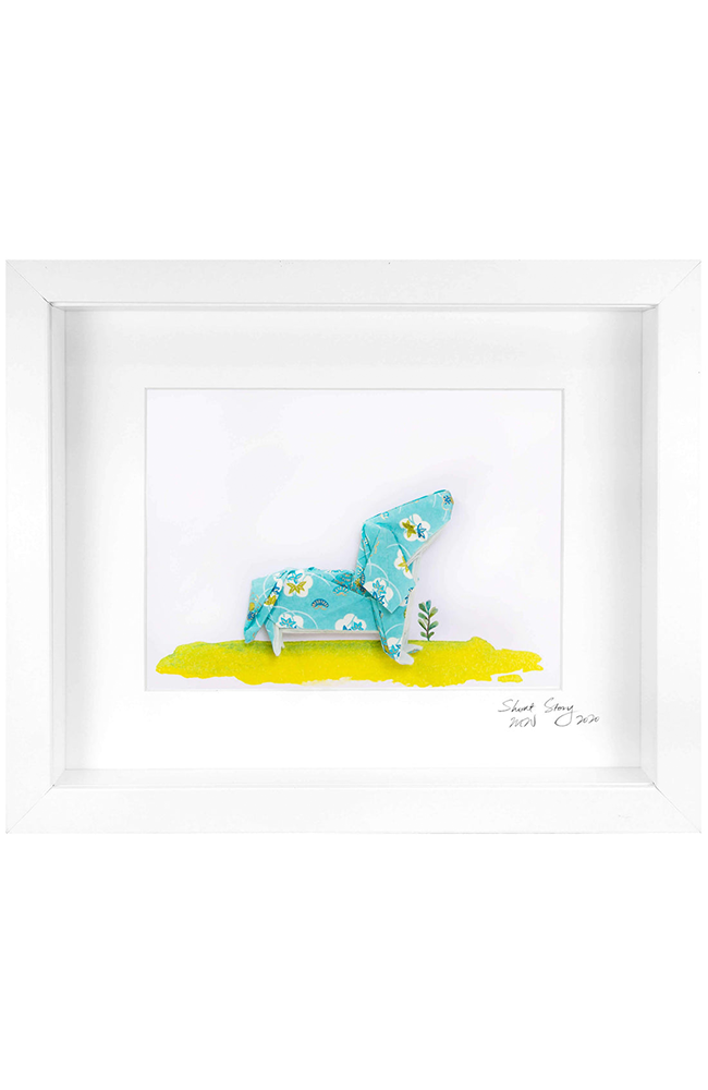 Red Dog White Frame Small