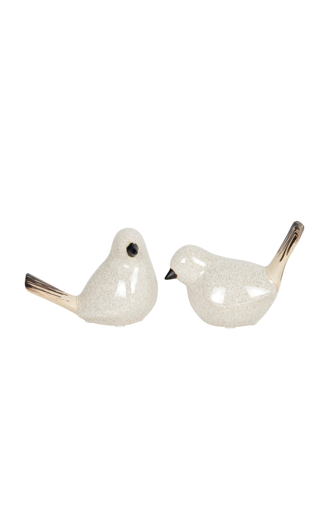 Rice Stone Birds Set of 2