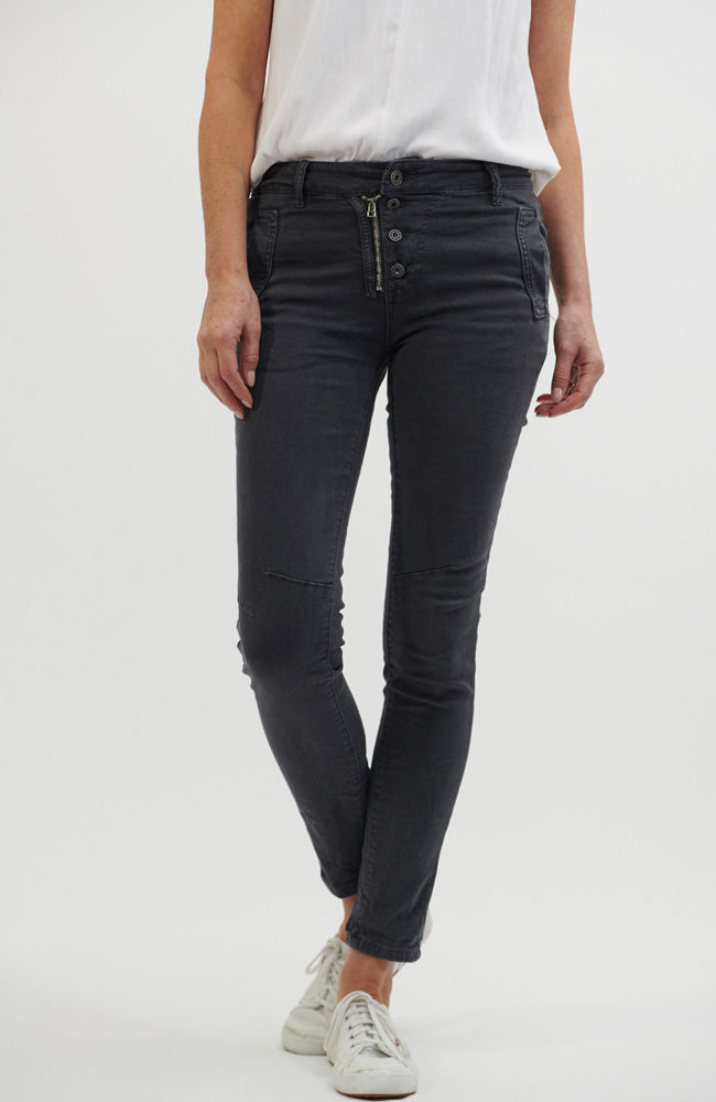 Classic Button Jean - Coal